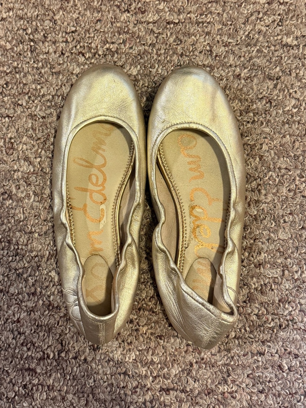 Sam Edelman Metallic Gold Ballet Flats